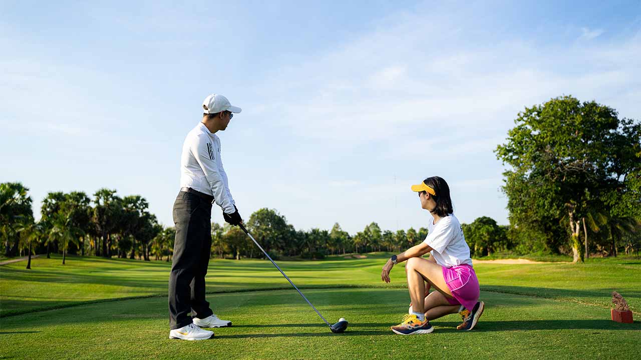 Golf course green landscape
